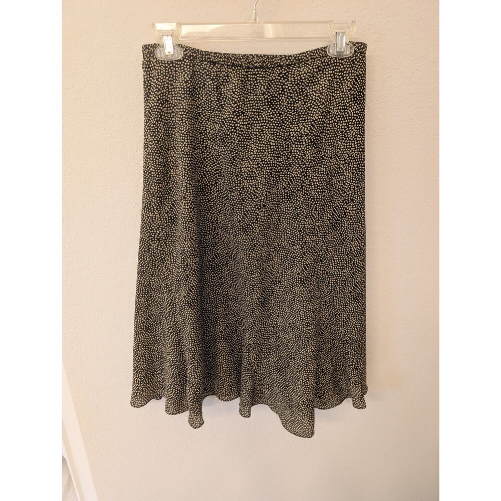 Jones New York Silk Polka Dot Lined A Line Vintage Inspired Skirt Sz 8